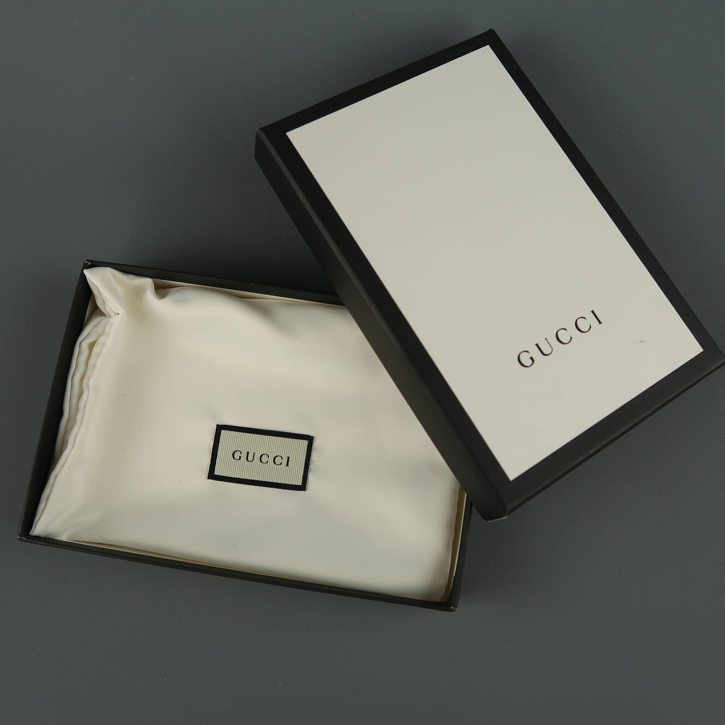 Gucci Red and Black KingSnake Embroidered Leather Key Chain In Good Condition In San Francisco, CA