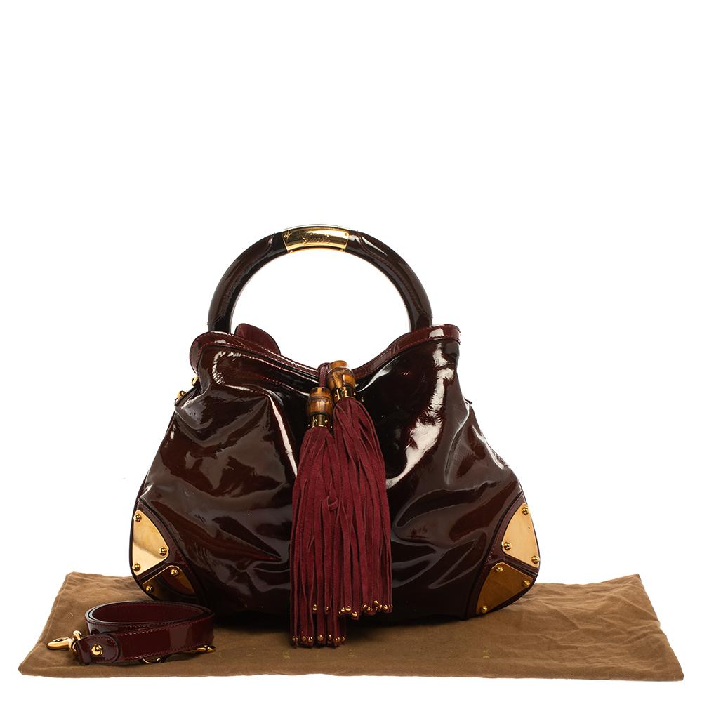 Gucci Rot/Schwarz Ombre Lackleder Medium Babouska Indy Hobo 8