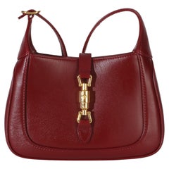 Gucci Red Boarded Dyana Lux Calfskin Mini Jackie 1961 Hobo