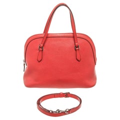 Gucci Red Calfskin Mini Dome 2 Way Shoulder Bag