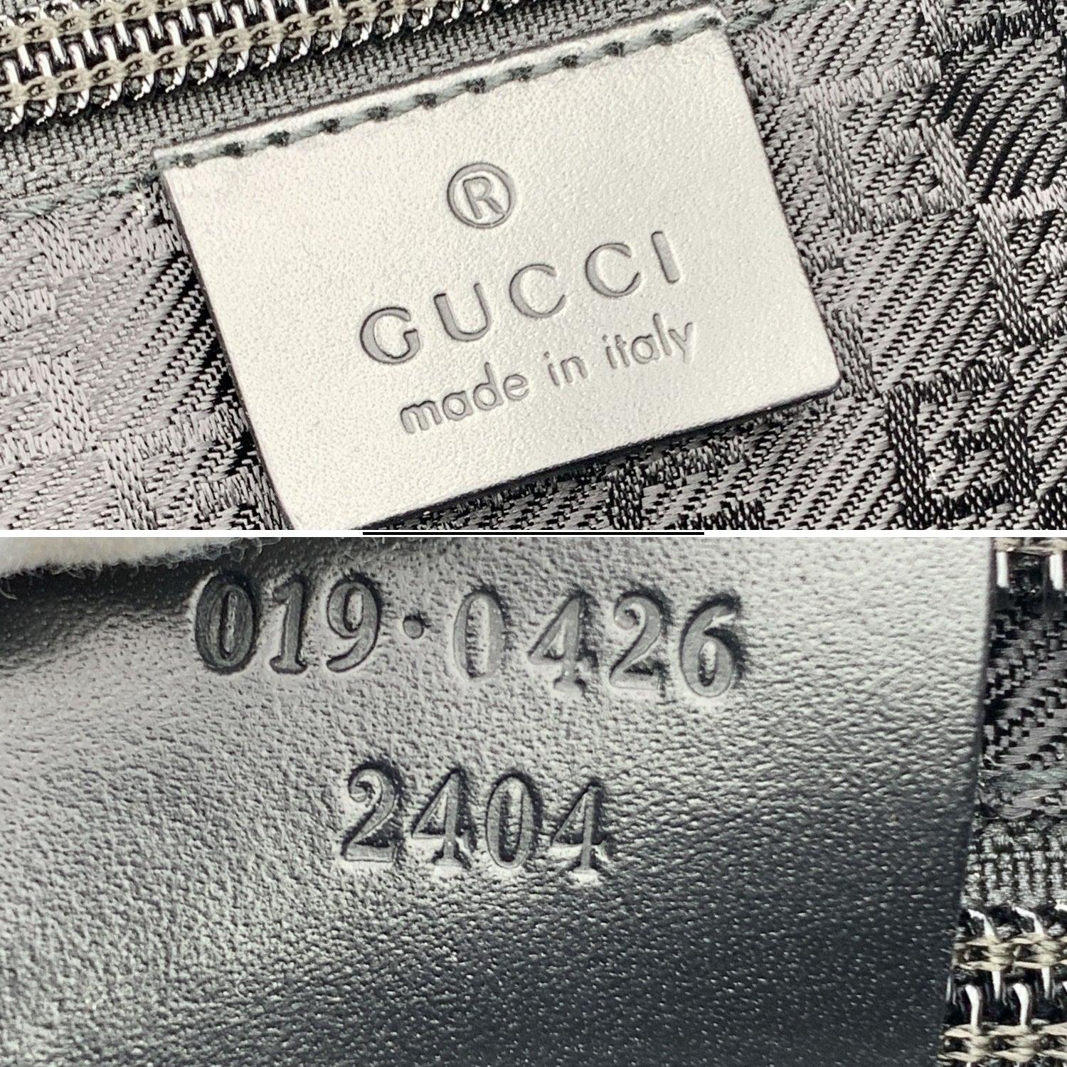 Gucci Red Canvas Nylon Black Leather Tote Shoulder Bag For Sale 3