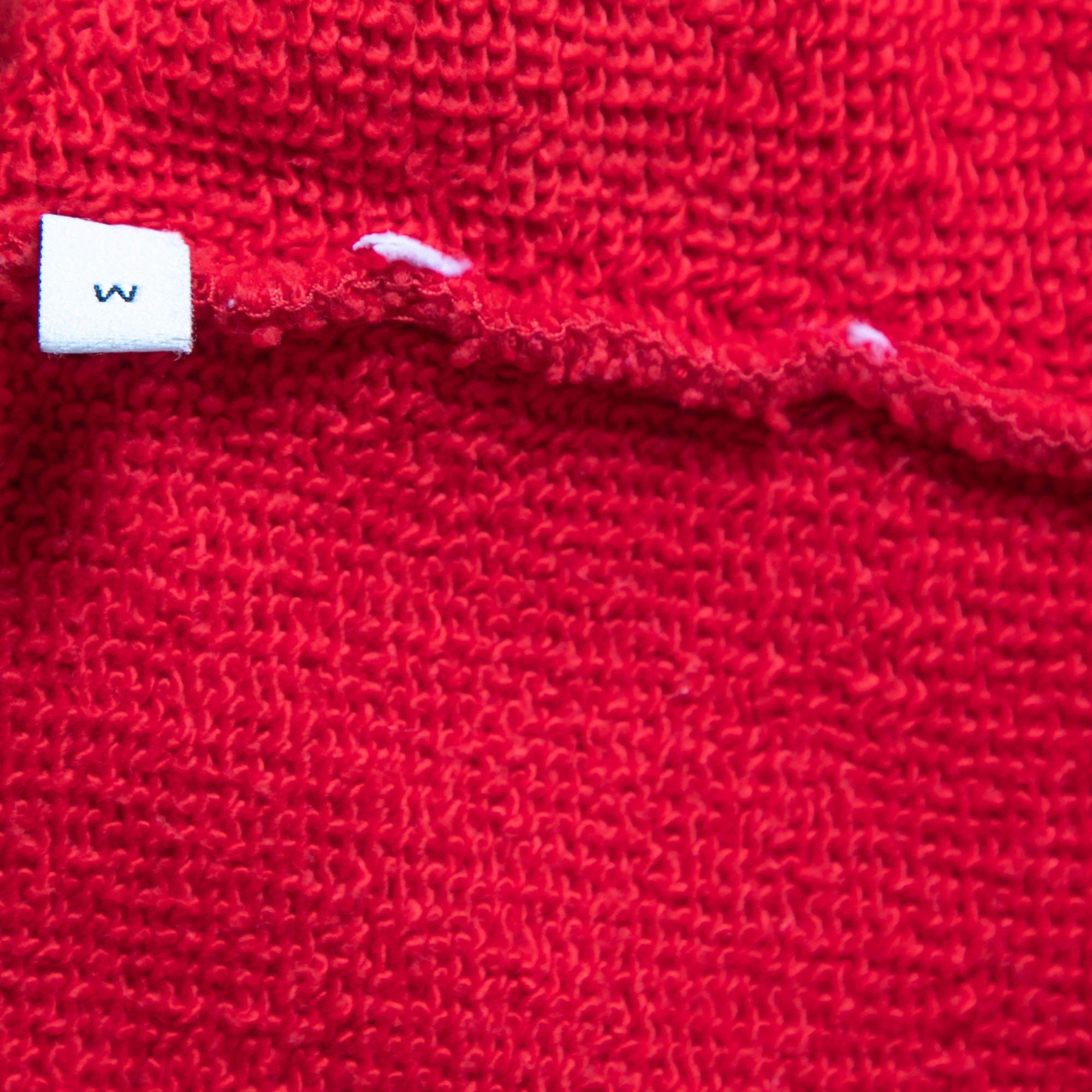 Men's Gucci Red Cotton Blind For Love Bee Embroidered Sweatshirt