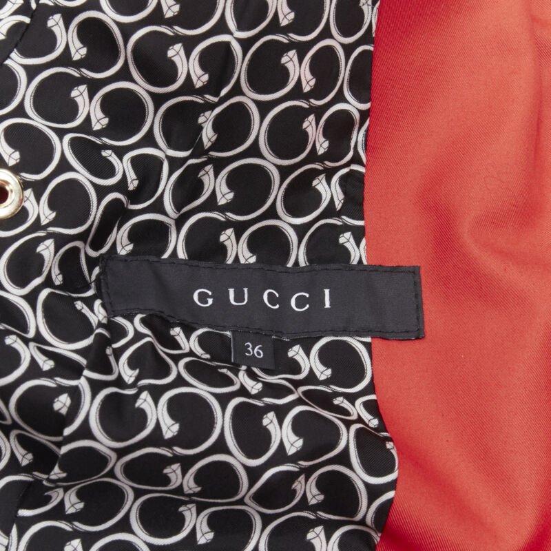 GUCCI giacca a vento in cotone rosso elasticizzata in vita IT36 S in vendita 6