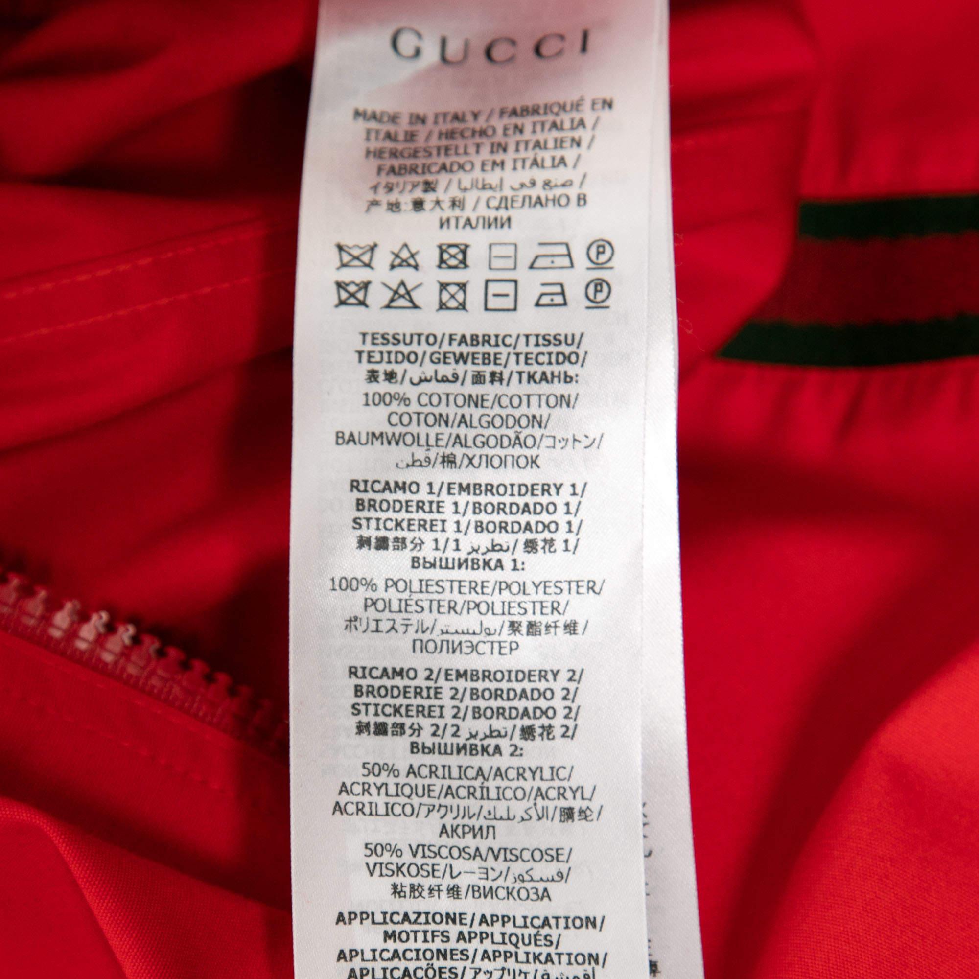 Mono Gucci rojo de algodón con detalle de rayas M en venta 1