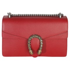 Gucci Red Dollar Calfskin Small Dionysus Chain Bag
