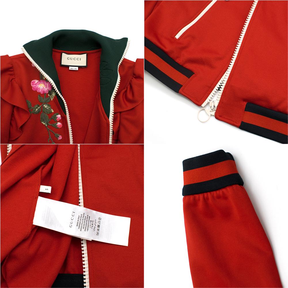 Women's Gucci Red Embroidered Tracksuit S