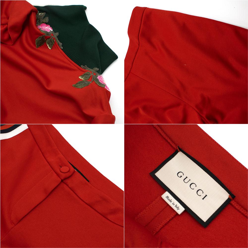 Gucci Red Embroidered Tracksuit S 1
