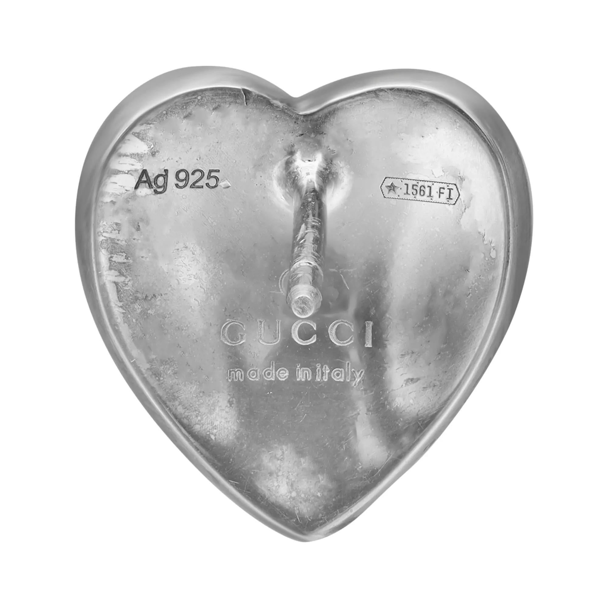 gucci heart stud earrings