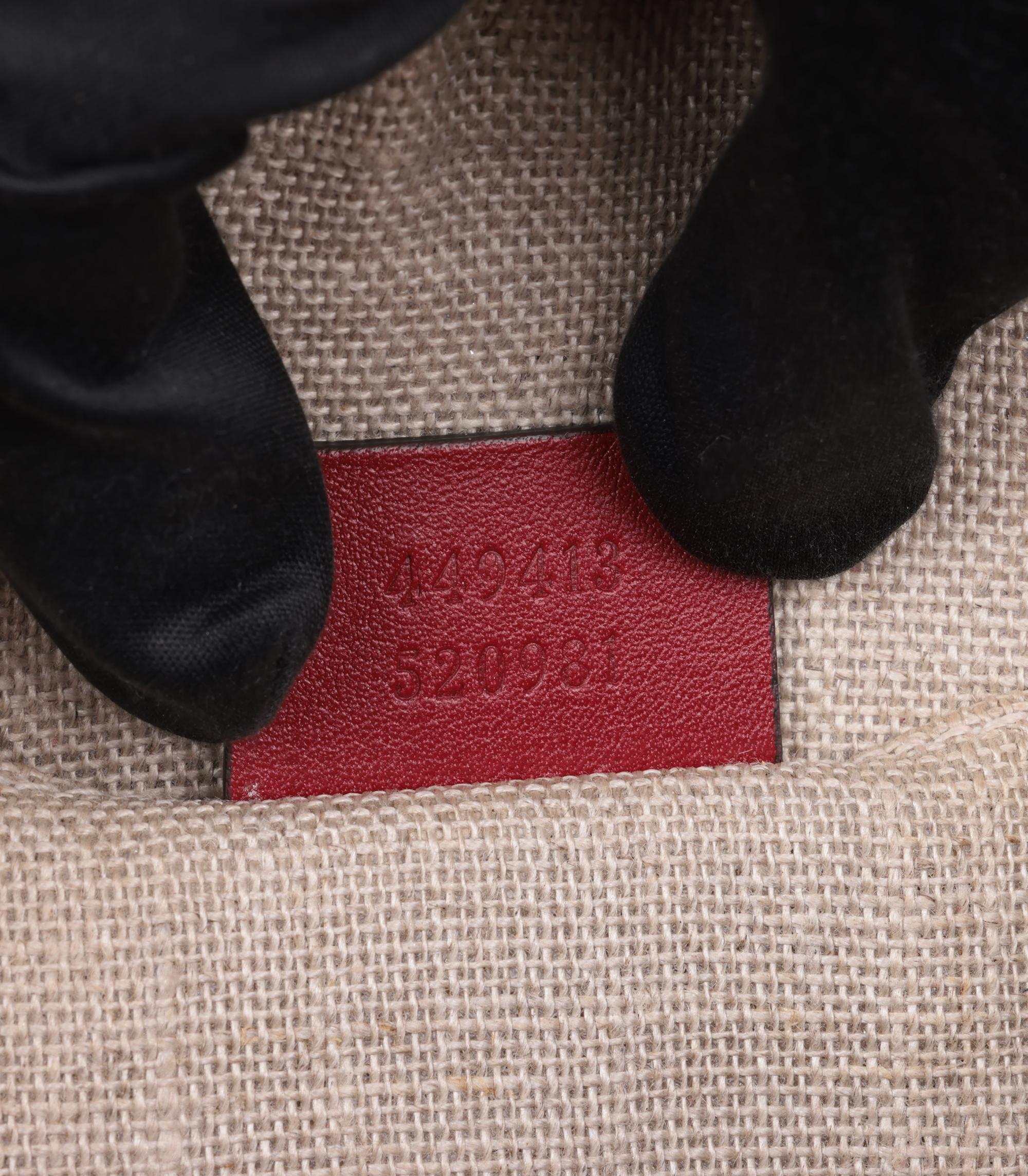 Gucci Red GG Embossed Microguccissima Calfskin Leather Mini Bree Messenger 5