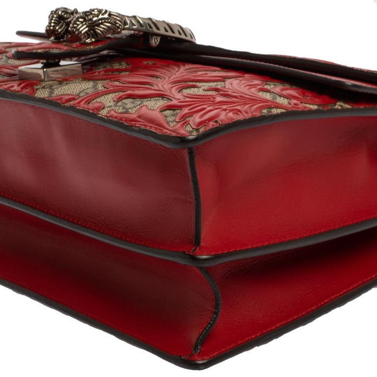 Gucci GUCCI GG Canvas Leather Shoulder Bag Red P13270 – NUIR VINTAGE