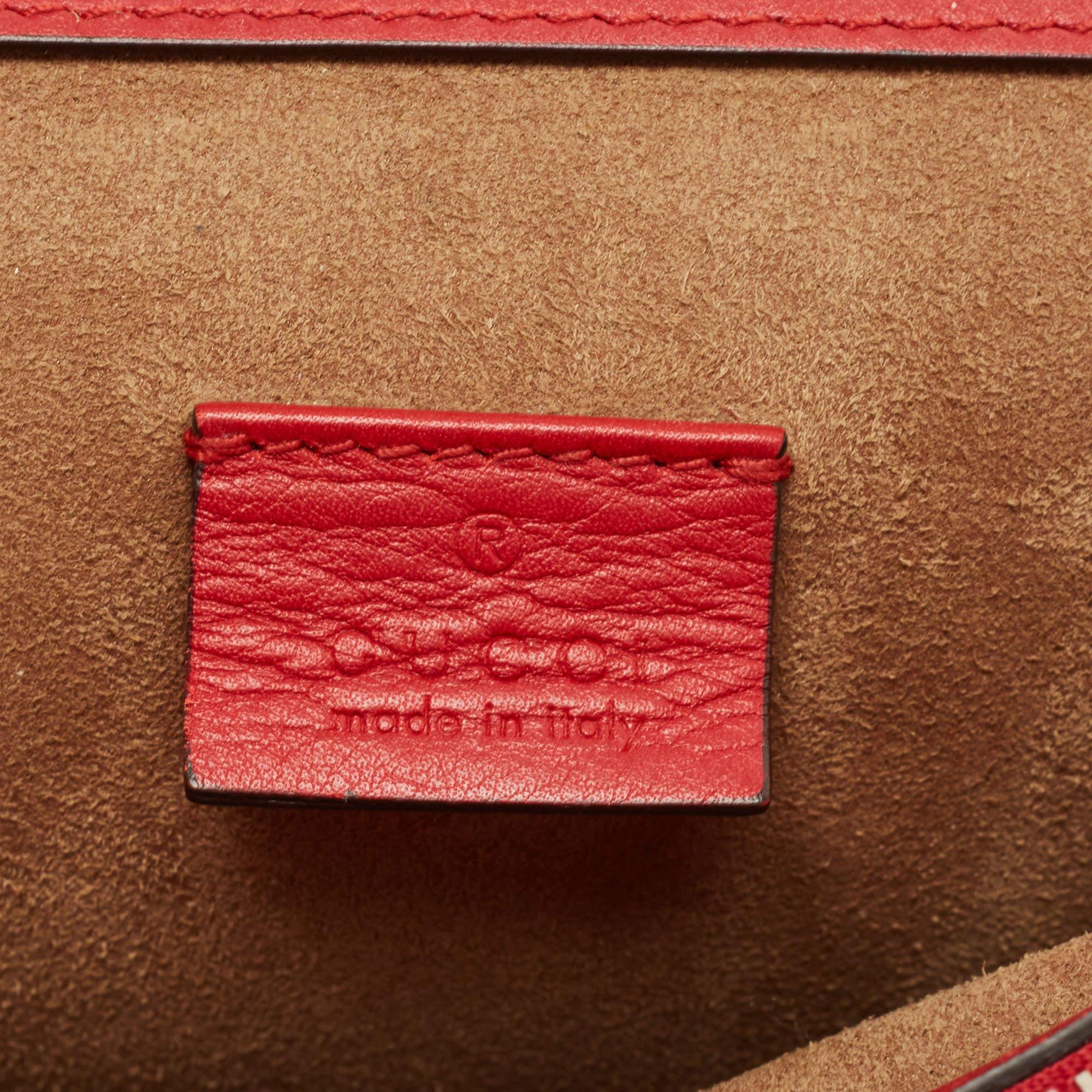 Gucci - Sac à bandoulière en toile et cuir rouge « Dionysus Arabesque » GG Supreme, taille moyenne 5