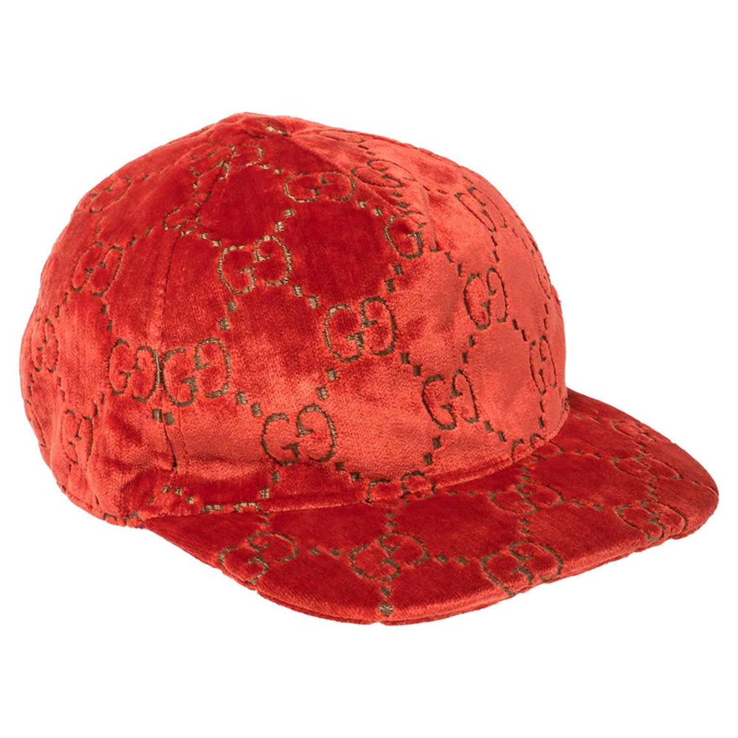 Gucci Red GG Velvet Baseball Cap M at 1stDibs | red gucci hat, gucci hat  red, gucci red cap