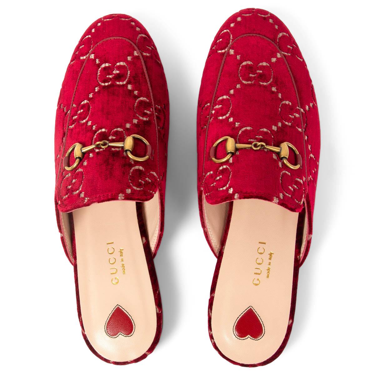 gucci velvet mules