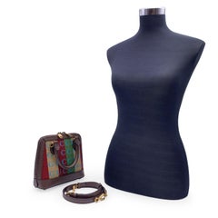 Gucci Red Green Beige Stripes Centennial 100 Small Dome Bag