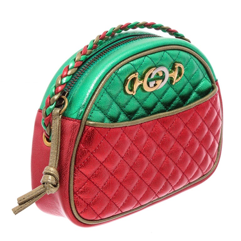 gucci bag red green strap