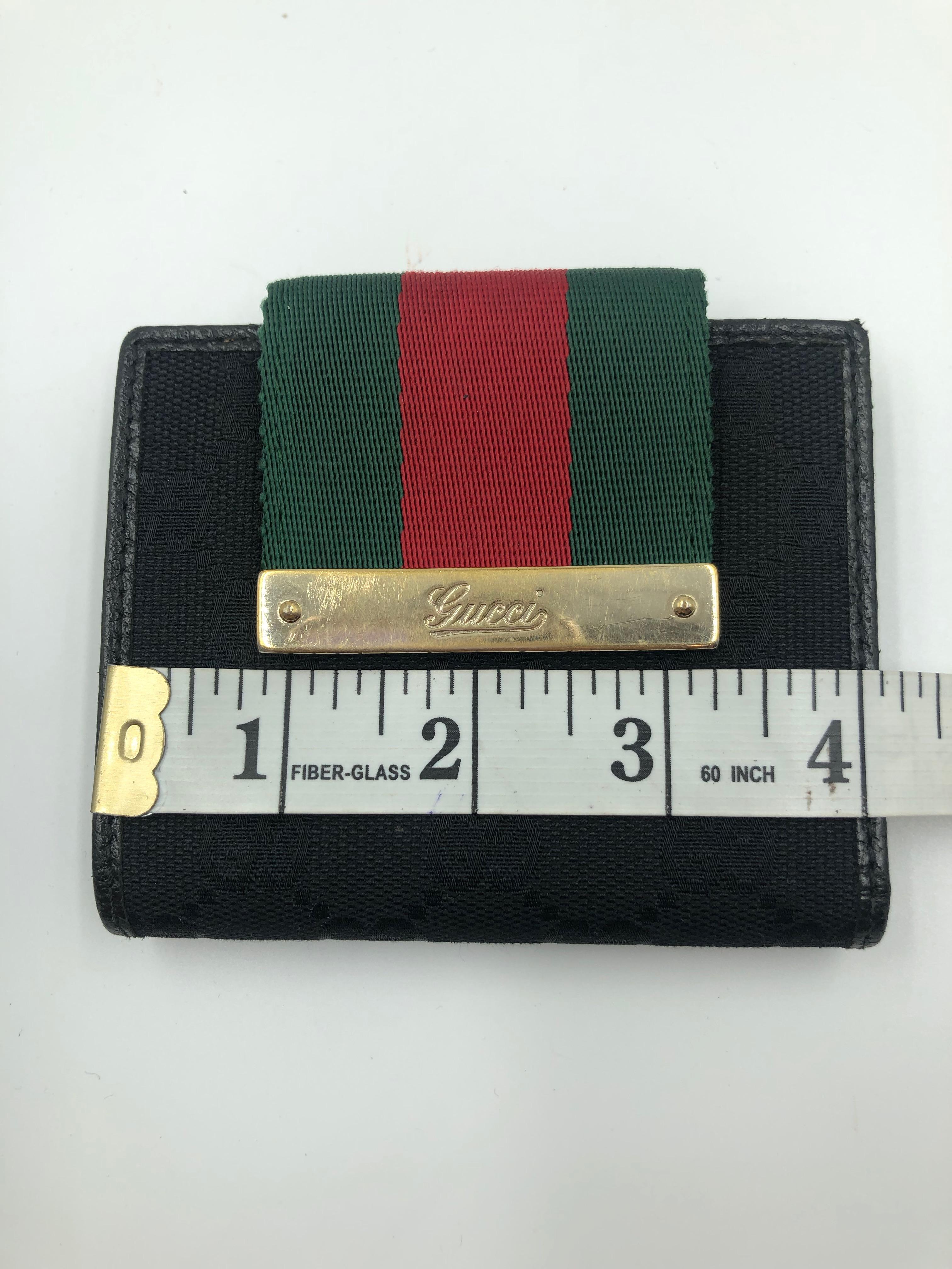 Gucci Red & Green Stripe Small Wallet 6