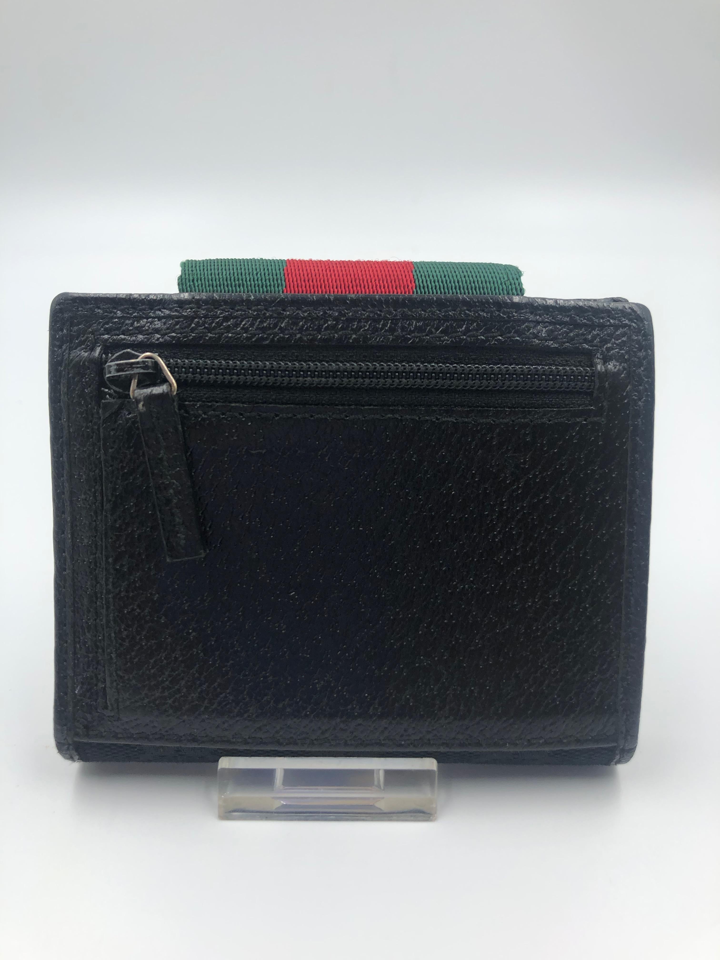 gucci wallet red and green stripe