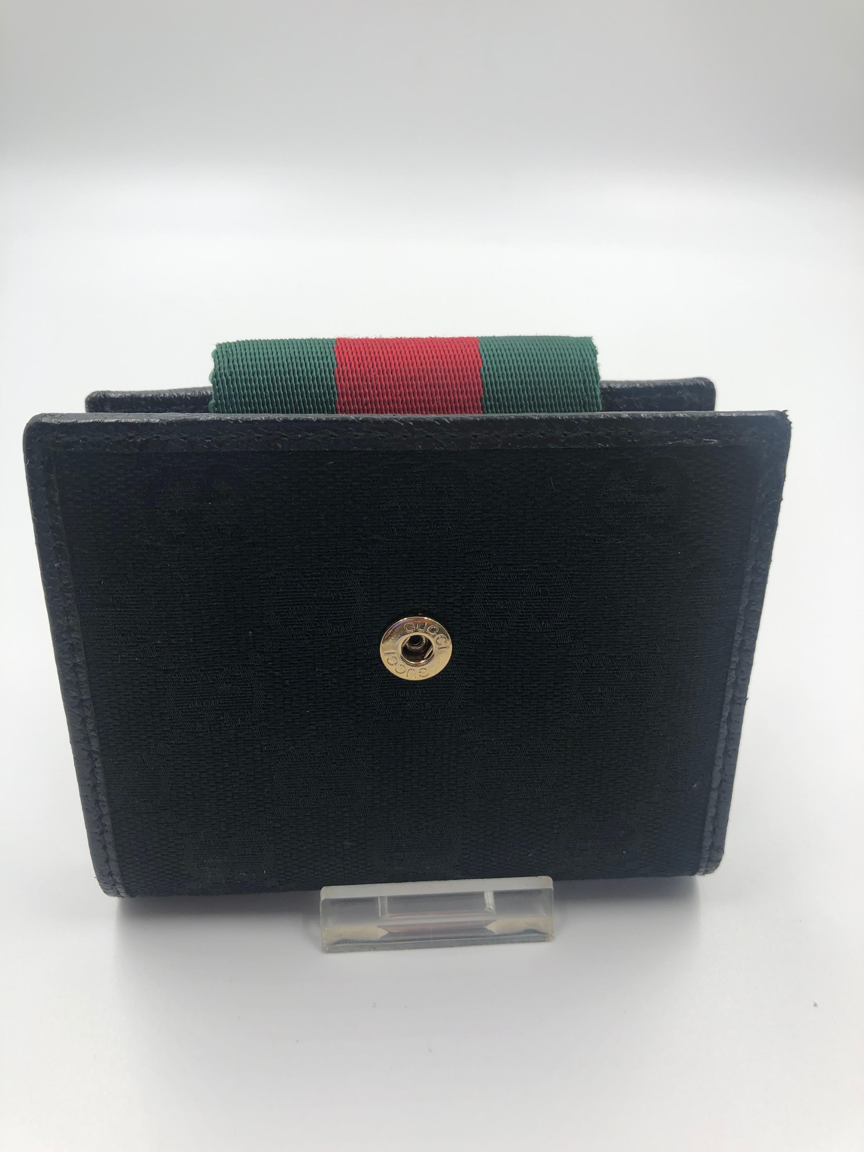 Gucci Red & Green Stripe Small Wallet 1