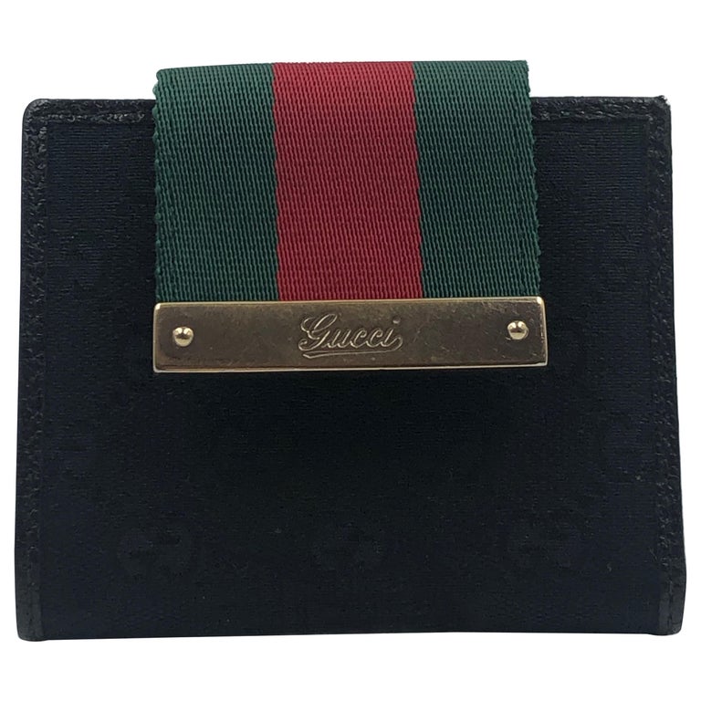 Gucci Red and Green Stripe Small Wallet at 1stDibs