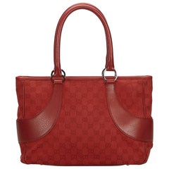 Gucci Red Guccissima Canvas Handbag