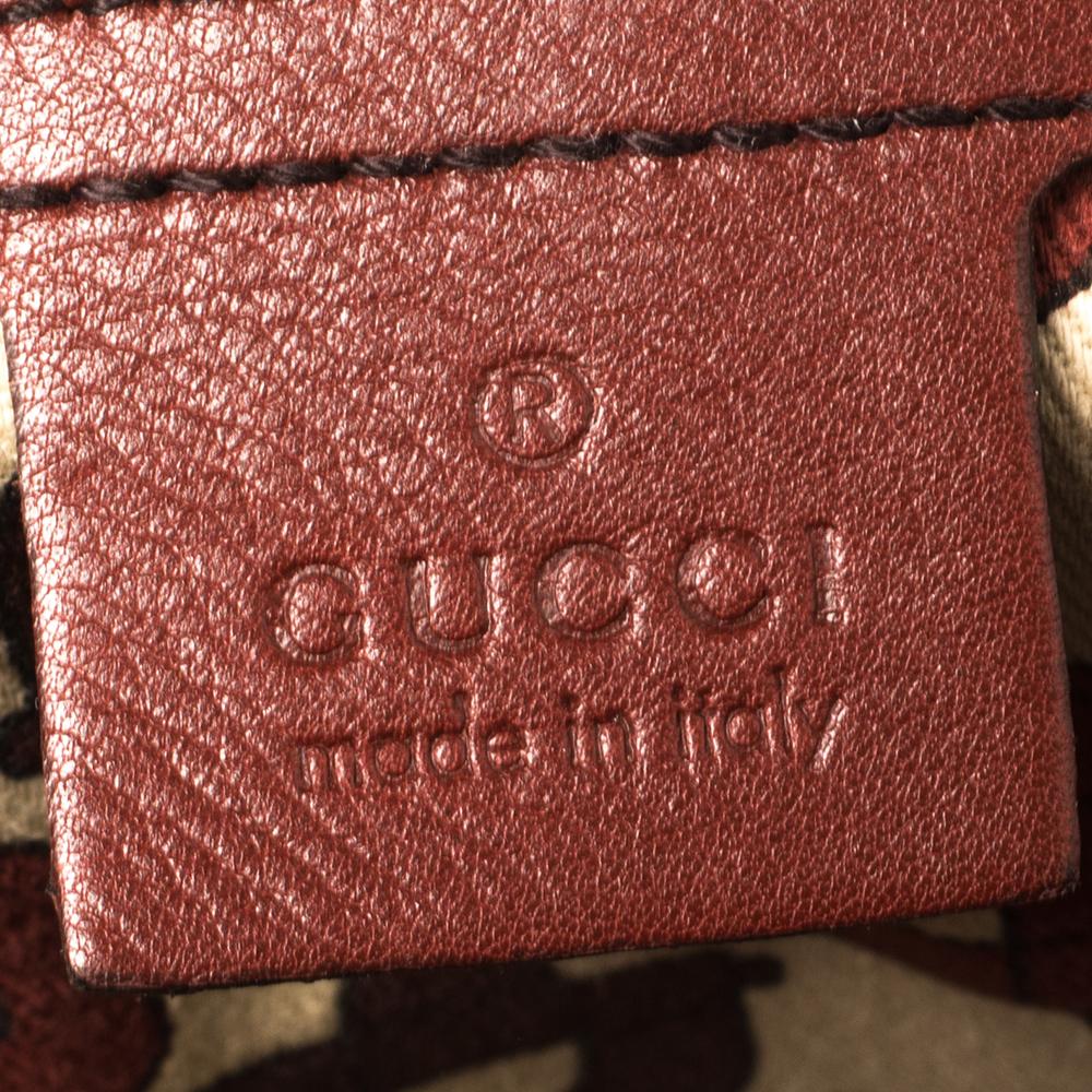Gucci Red Guccissima Leaher Small Babouska Crest Dome Bag 2