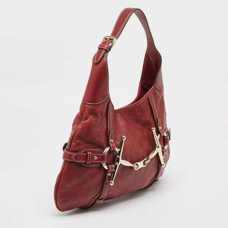 Brown Gucci Red Guccissima Leather 85th Anniversary Hobo