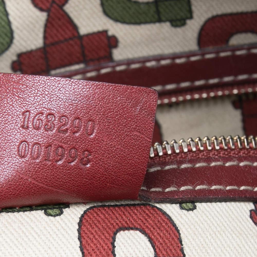 Gucci Red Guccissima Leather 85th Anniversary Medium Boston Bag For Sale 5