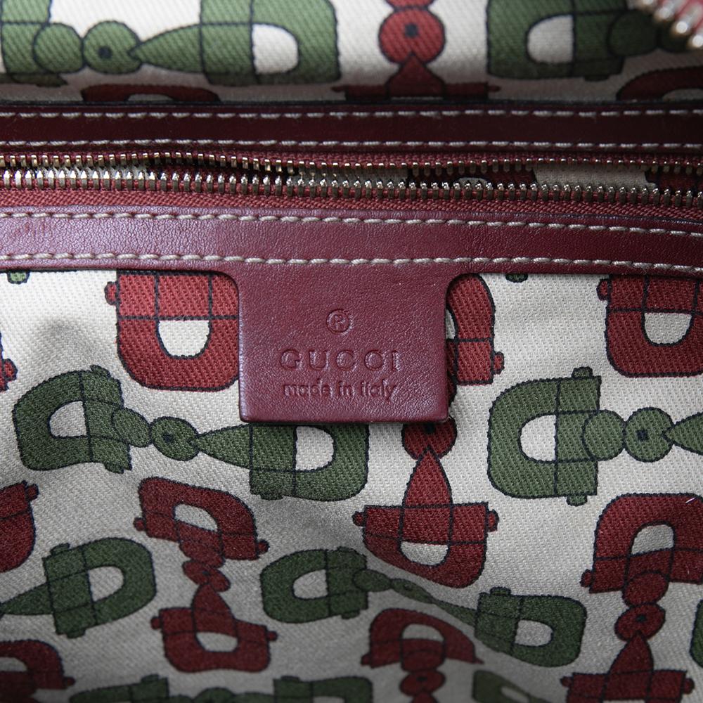 Gucci Red Guccissima Leather 85th Anniversary Medium Boston Bag For Sale 5