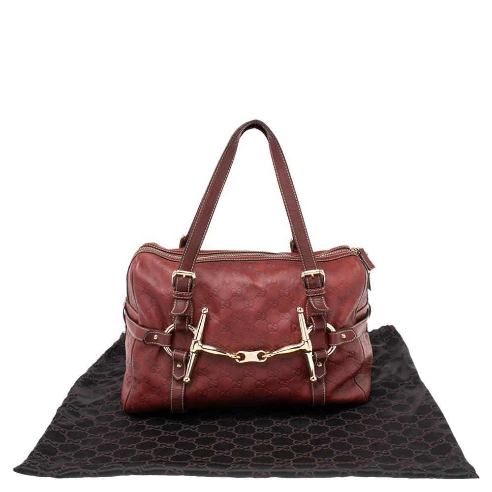 Gucci Red Guccissima Leather 85th Anniversary Medium Boston Bag For Sale 7
