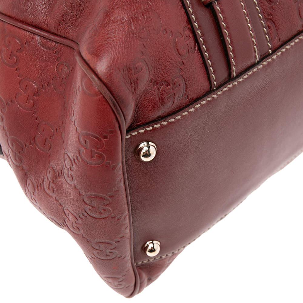 Gucci Red Guccissima Leather 85th Anniversary Medium Boston Bag For Sale 1