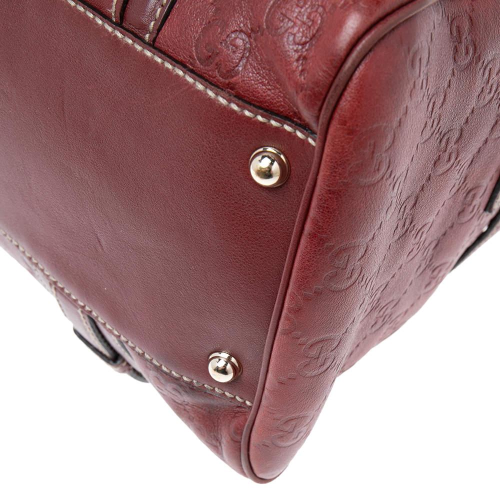 Gucci Red Guccissima Leather 85th Anniversary Medium Boston Bag For Sale 2
