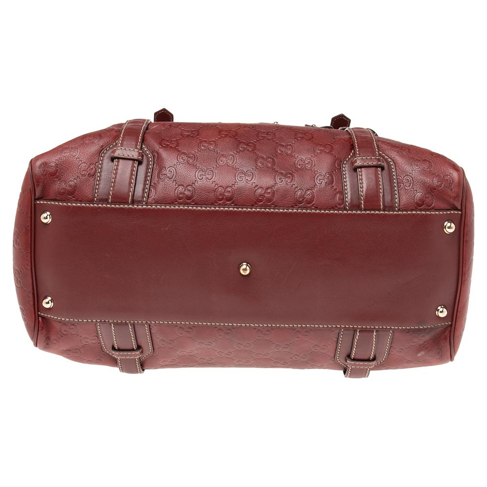 Gucci Red Guccissima Leather 85th Anniversary Medium Boston Bag For Sale 1