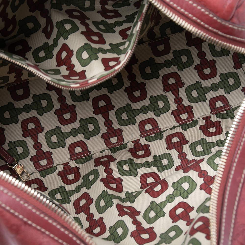 Gucci Red Guccissima Leather 85th Anniversary Medium Boston Bag For Sale 3