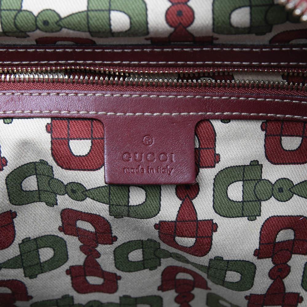 Gucci Red Guccissima Leather 85th Anniversary Medium Boston Bag For Sale 4