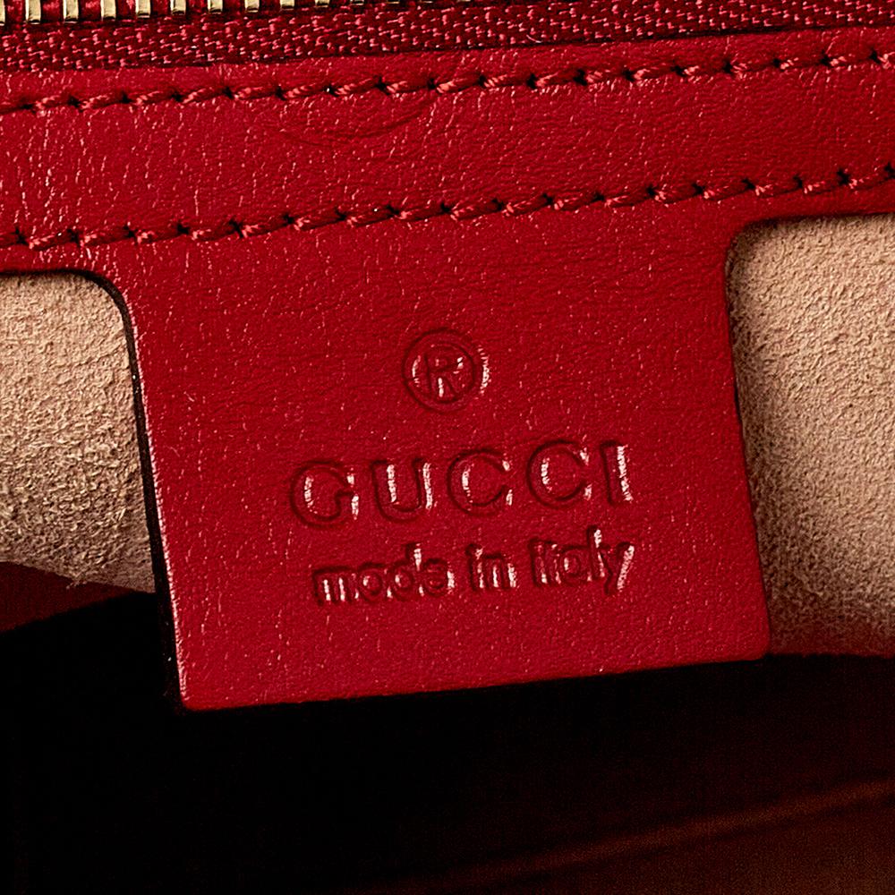 Women's Gucci Red Guccissima Leather Chain Strap Shoulder Bag