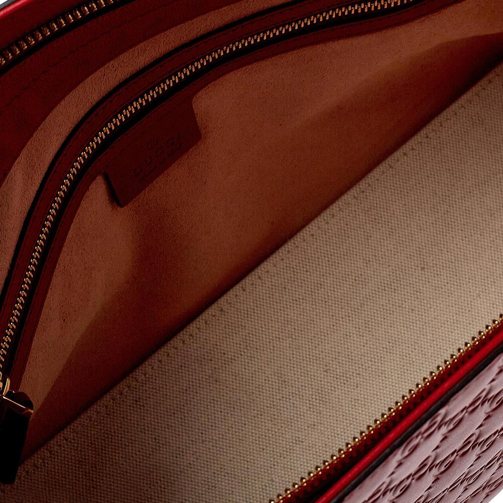 Gucci Red Guccissima Leather Chain Strap Shoulder Bag 1