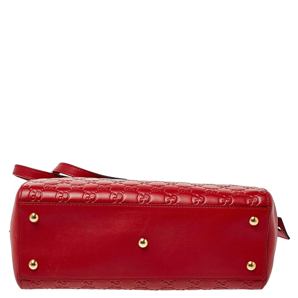 Gucci Red Guccissima Leather Chain Strap Shoulder Bag 3