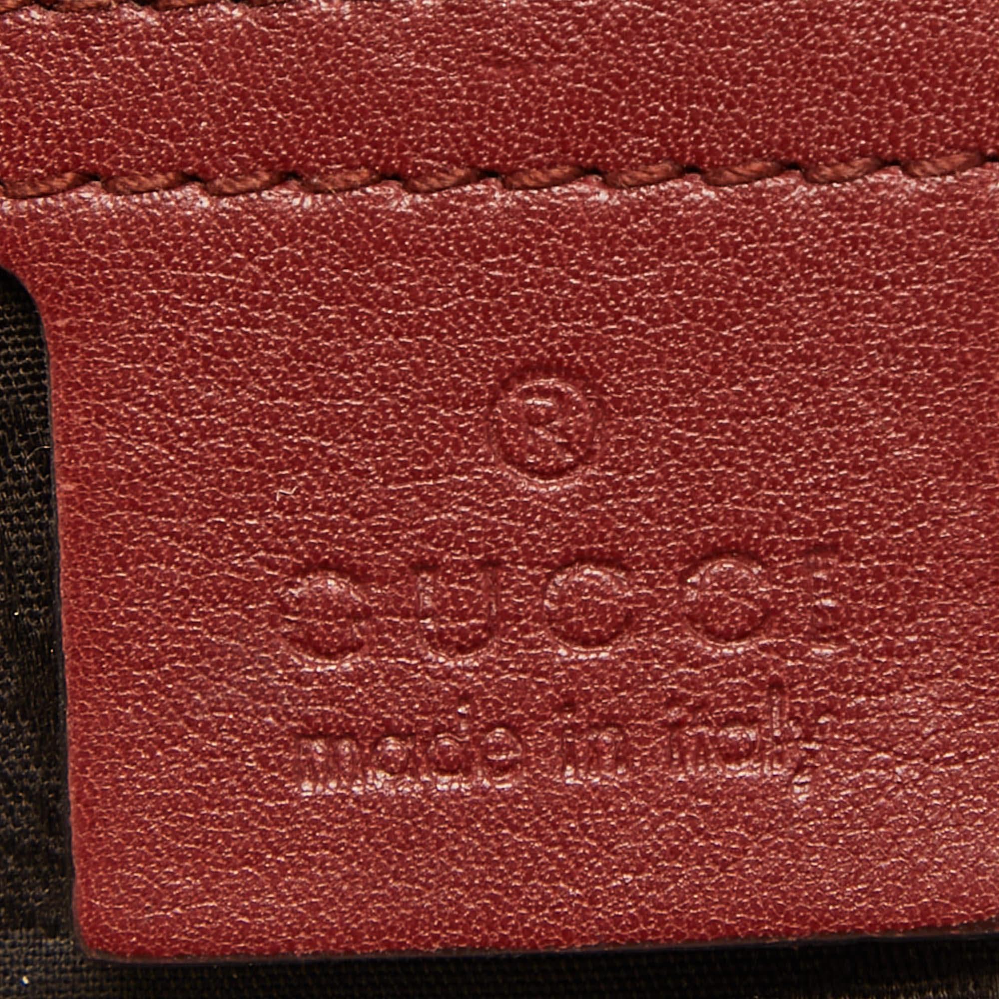 Gucci Red Guccissima Leather Charlotte Hobo For Sale 6