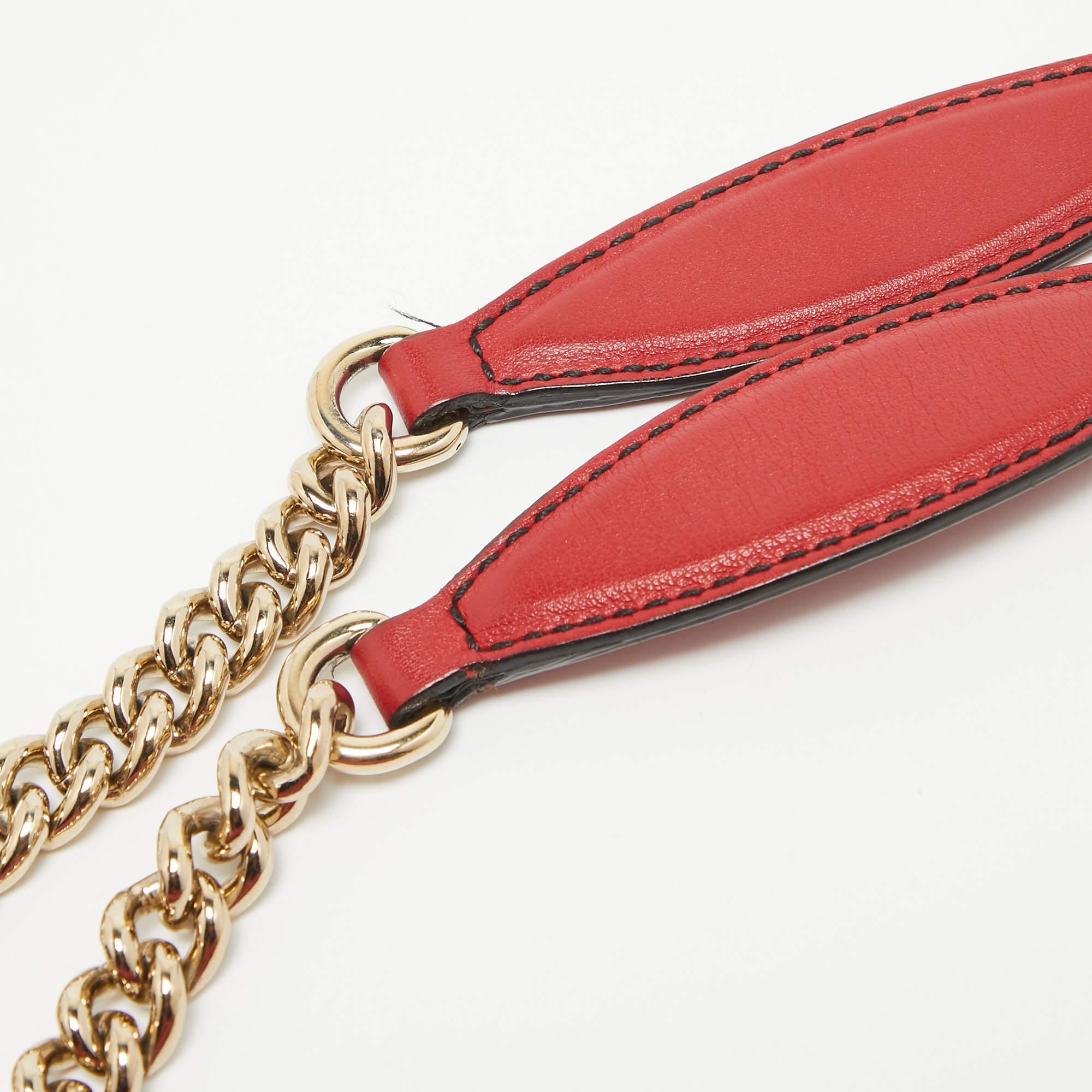 Gucci Red Guccissima Leather Large Emily Shoulder Bag 4
