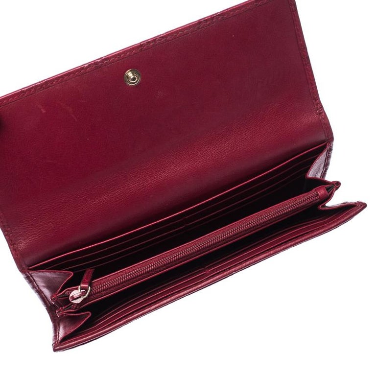 Gucci Red Guccissima Leather Lovely Heart Continental Wallet For Sale at 1stdibs