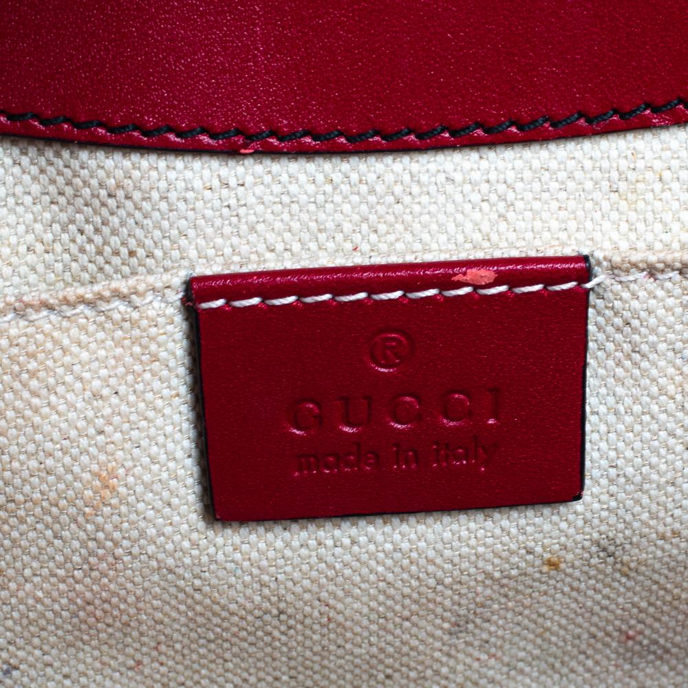 Gucci Red Guccissima Leather Mini Emily Chain Shoulder Bag 5