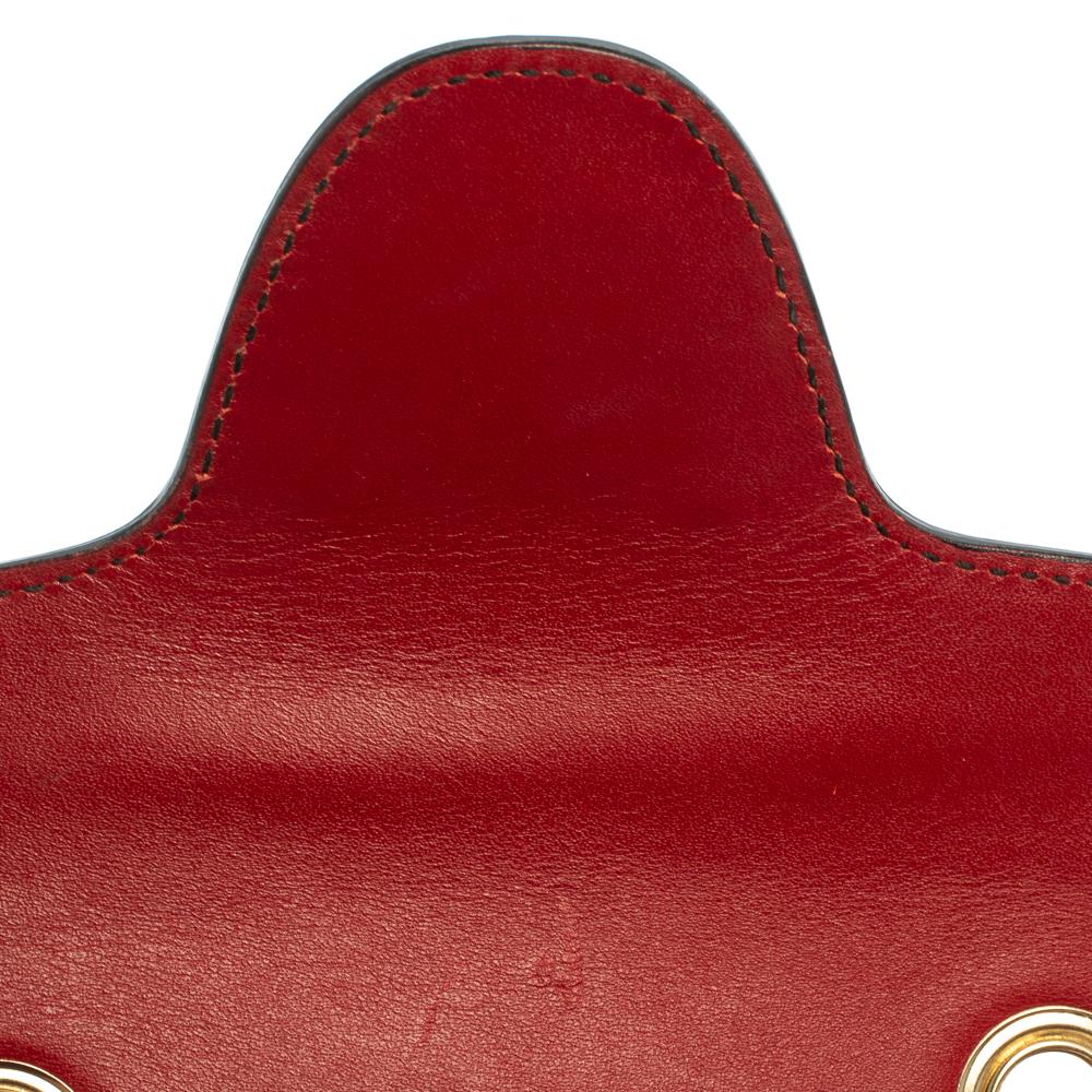Gucci Red Guccissima Leather Mini Emily Chain Shoulder Bag 2