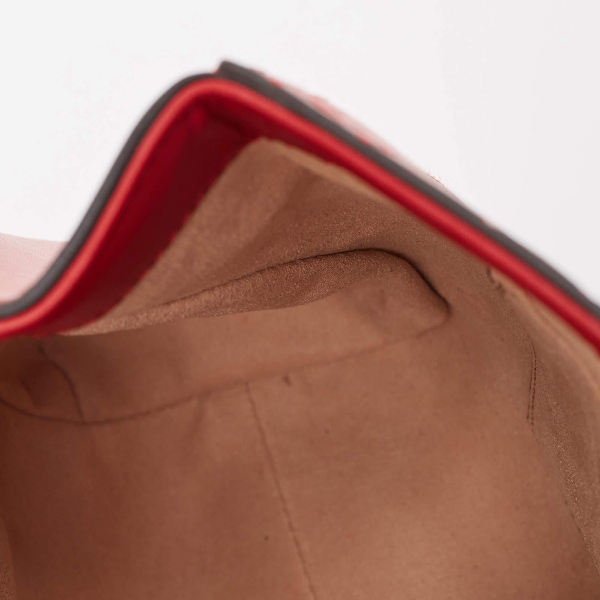 Gucci Red Guccissima Leather Padlock Backpack For Sale 4