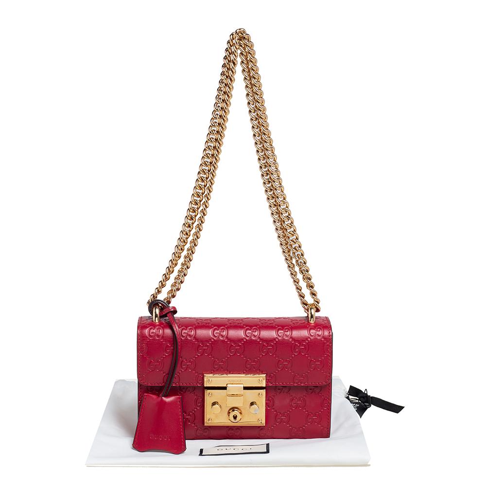 gucci padlock red