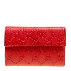 Gucci Red Guccissima Leather Wallet