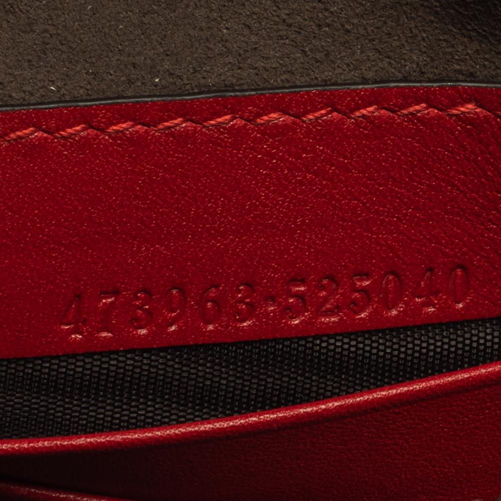 Gucci Red Guccissima Leather Wristlet Pouch 6