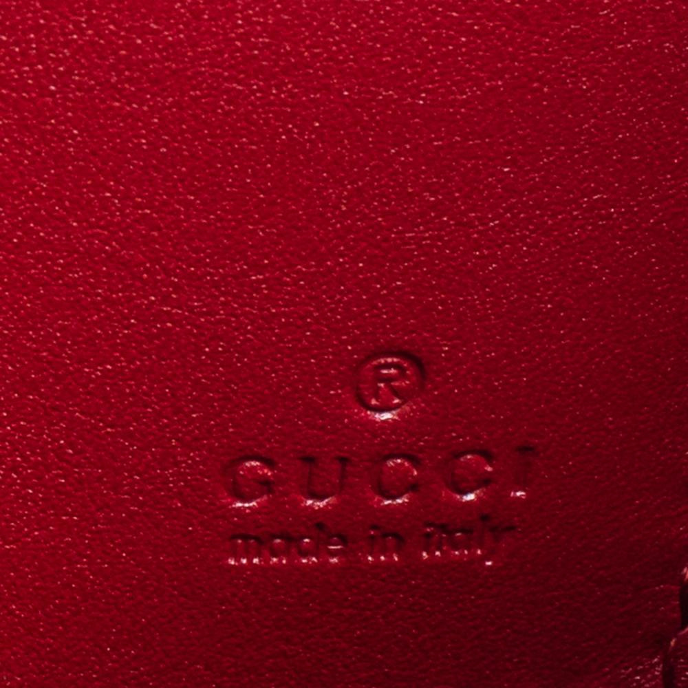 Gucci Red Guccissima Leather Wristlet Pouch 5