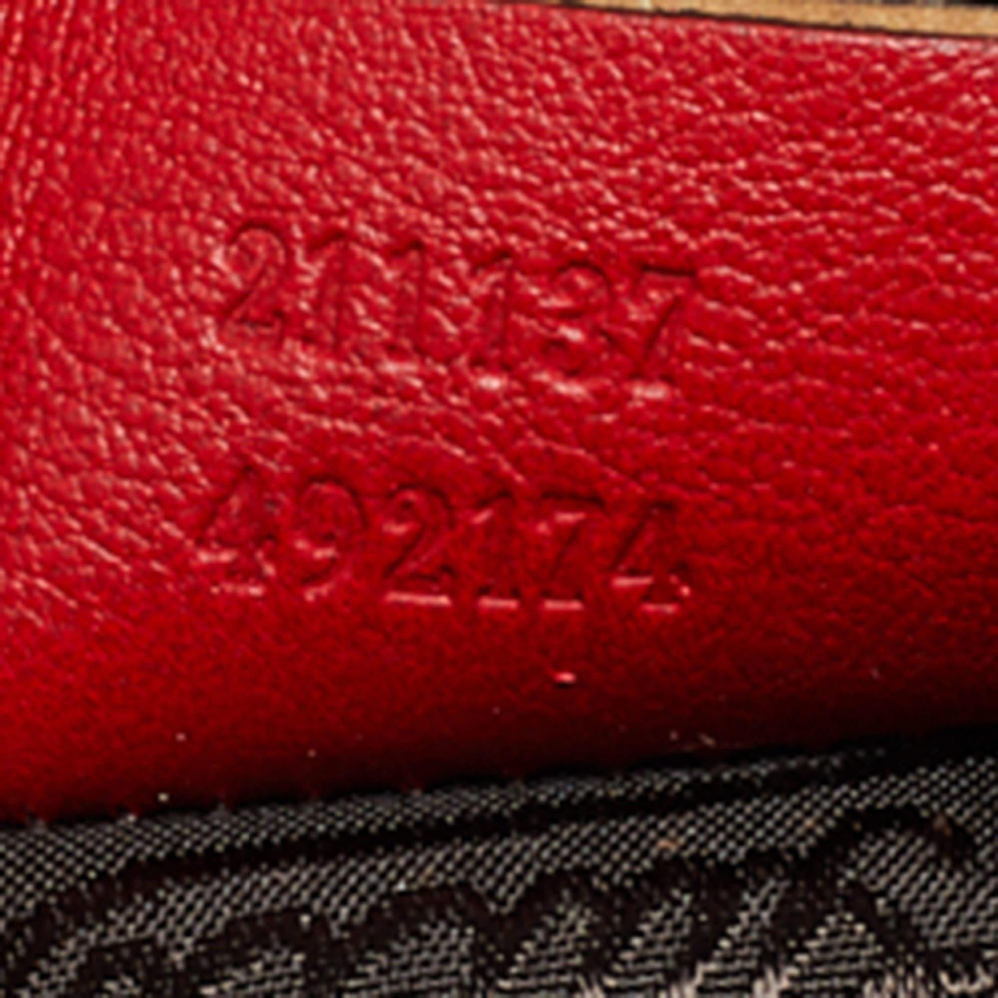 Bolso shopper con cremallera de piel Gucci Guccissima rojo 5