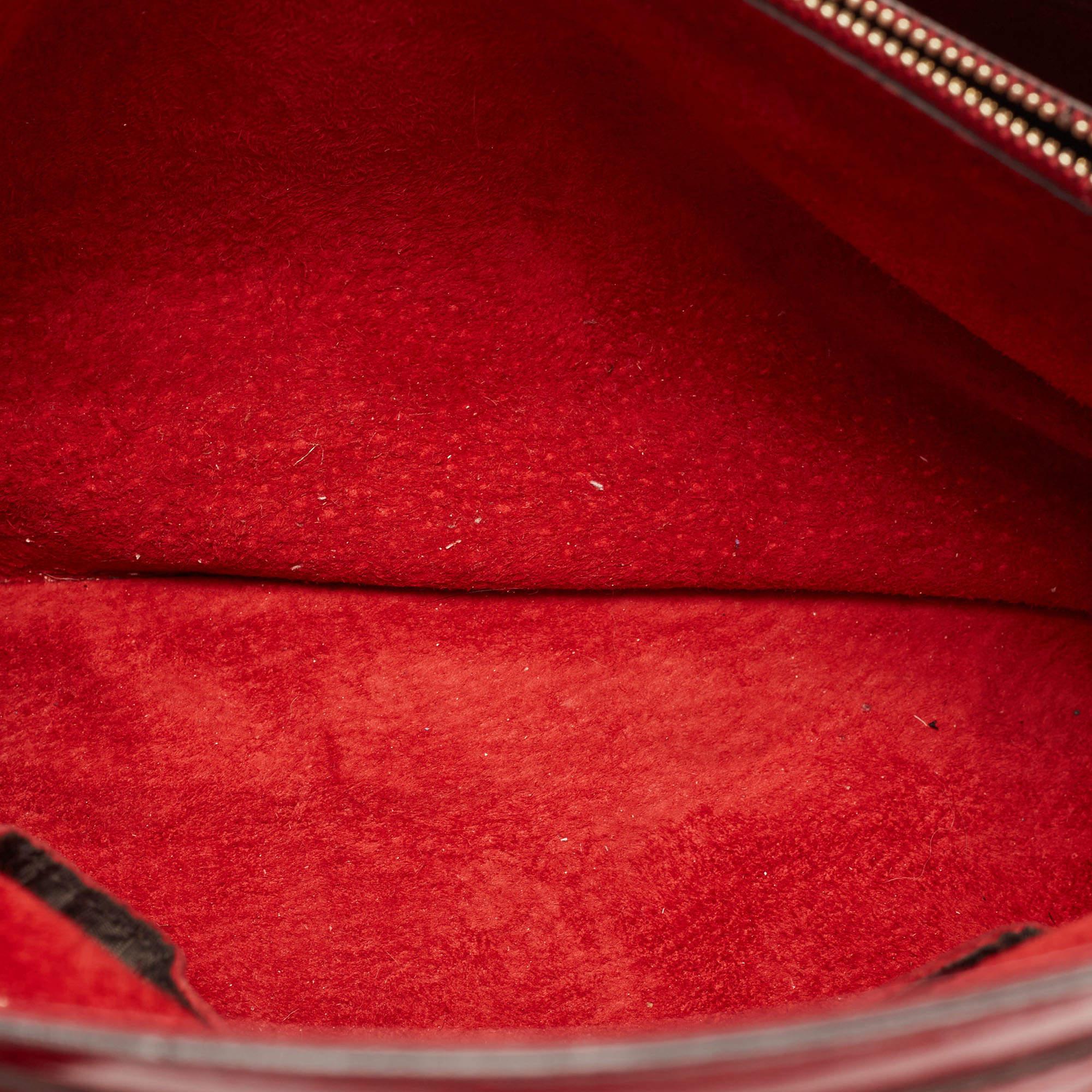 Gucci Red Guccissima Patent Leather Mayfair Bow Tote 5