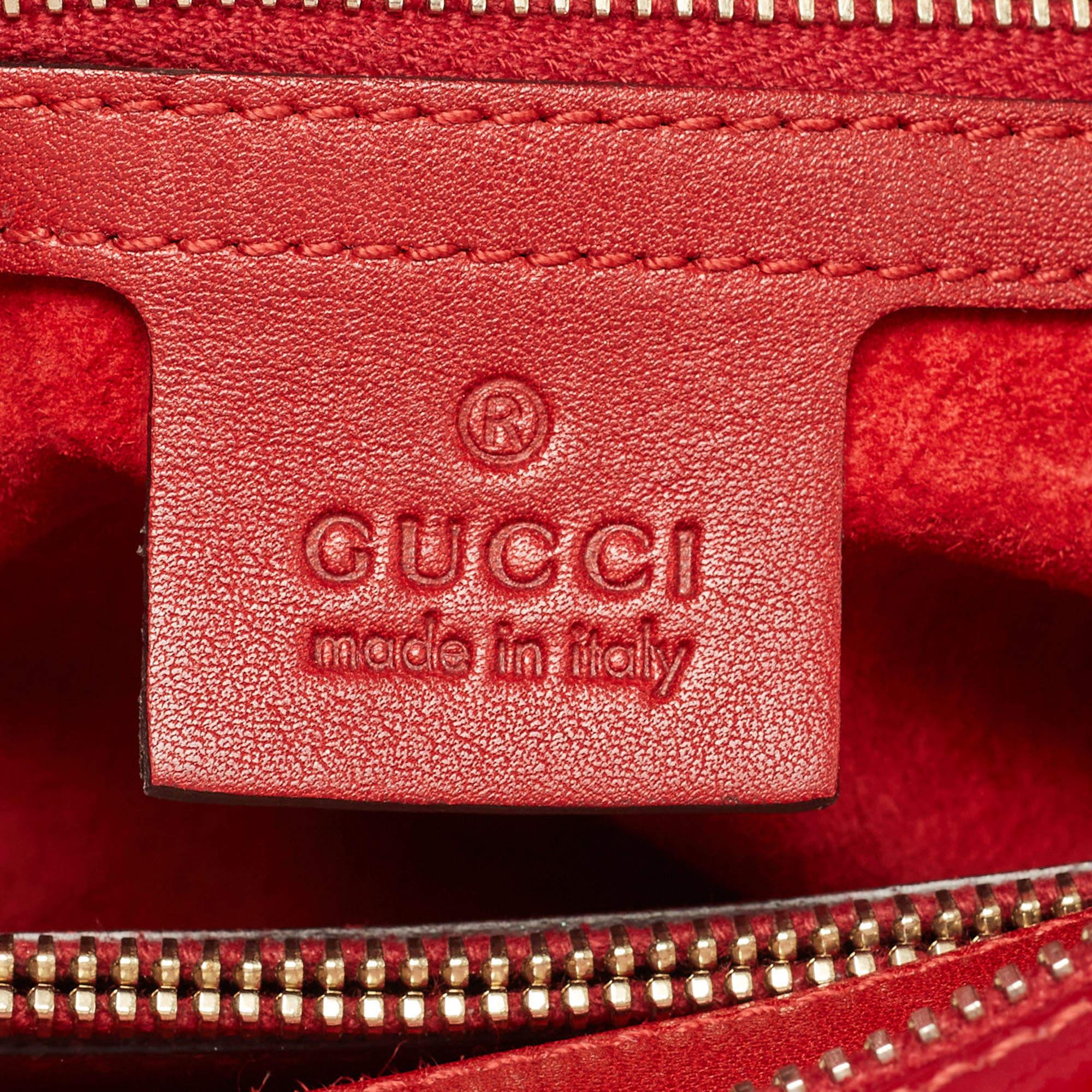 Gucci Red Guccissima Patent Leather Mayfair Bow Tote 7